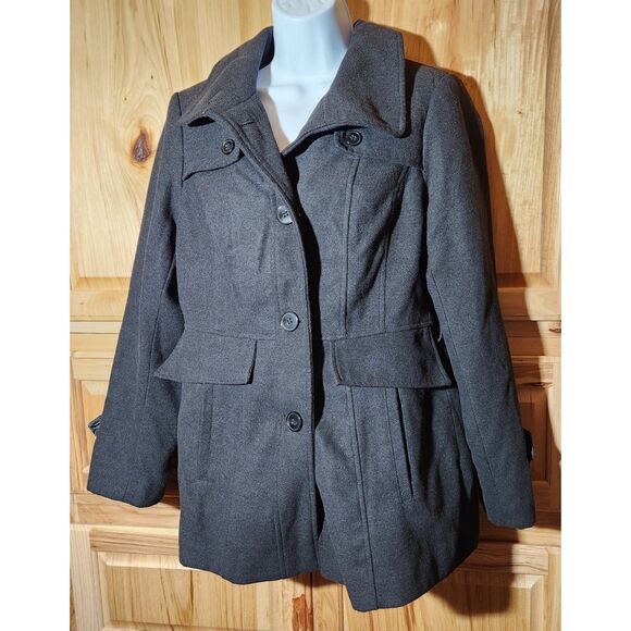 Nicole Miller New York Black Peacoat Women’s Medium - Picture 1 of 4
